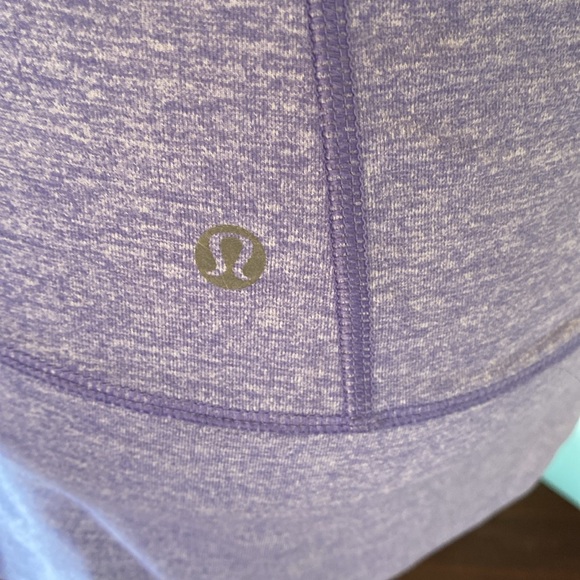 LULULEMON lavender zip up jacket. Size US 8. Long style with classic front logo. - Picture 11 of 12